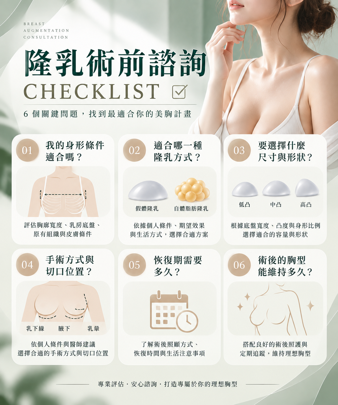 隆乳術前諮詢重點